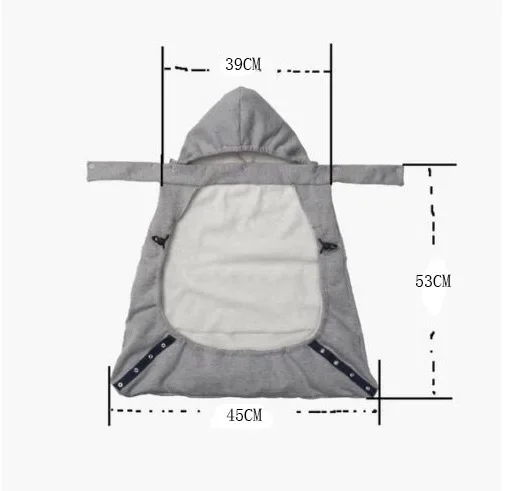 Baby Carrier Cover Winter Stroller Cover Warm Newborn Hooded Stretchy Cloak Hooded Reversible Cloak Kangaroo Hoodie for Baby