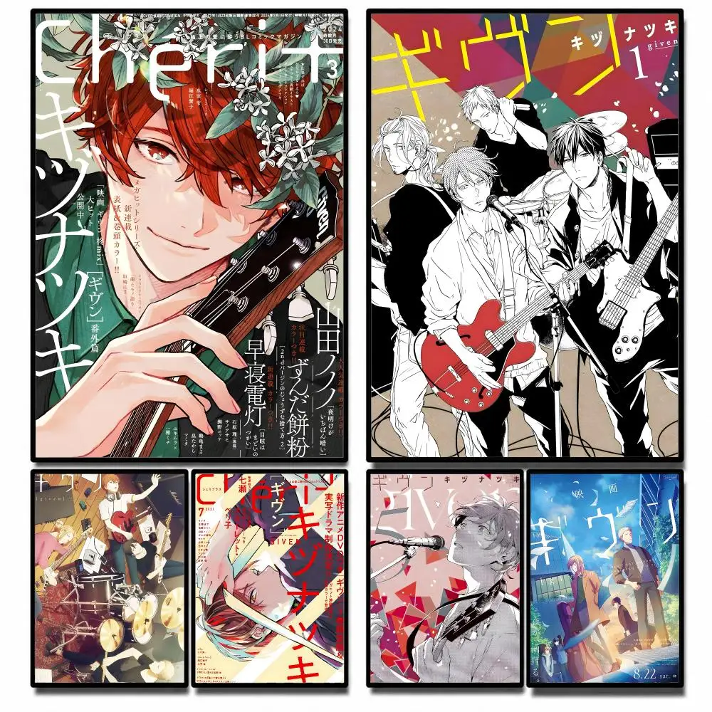 Anime Given Poster High-definition  stickers, suitable for bedroom, living room, home decoration