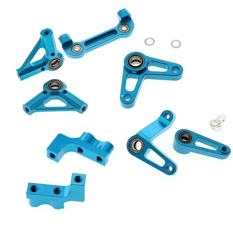 RC upgrade accessories TD4 metal steering arm steering axle rudder base rocker arm steering curved arm set