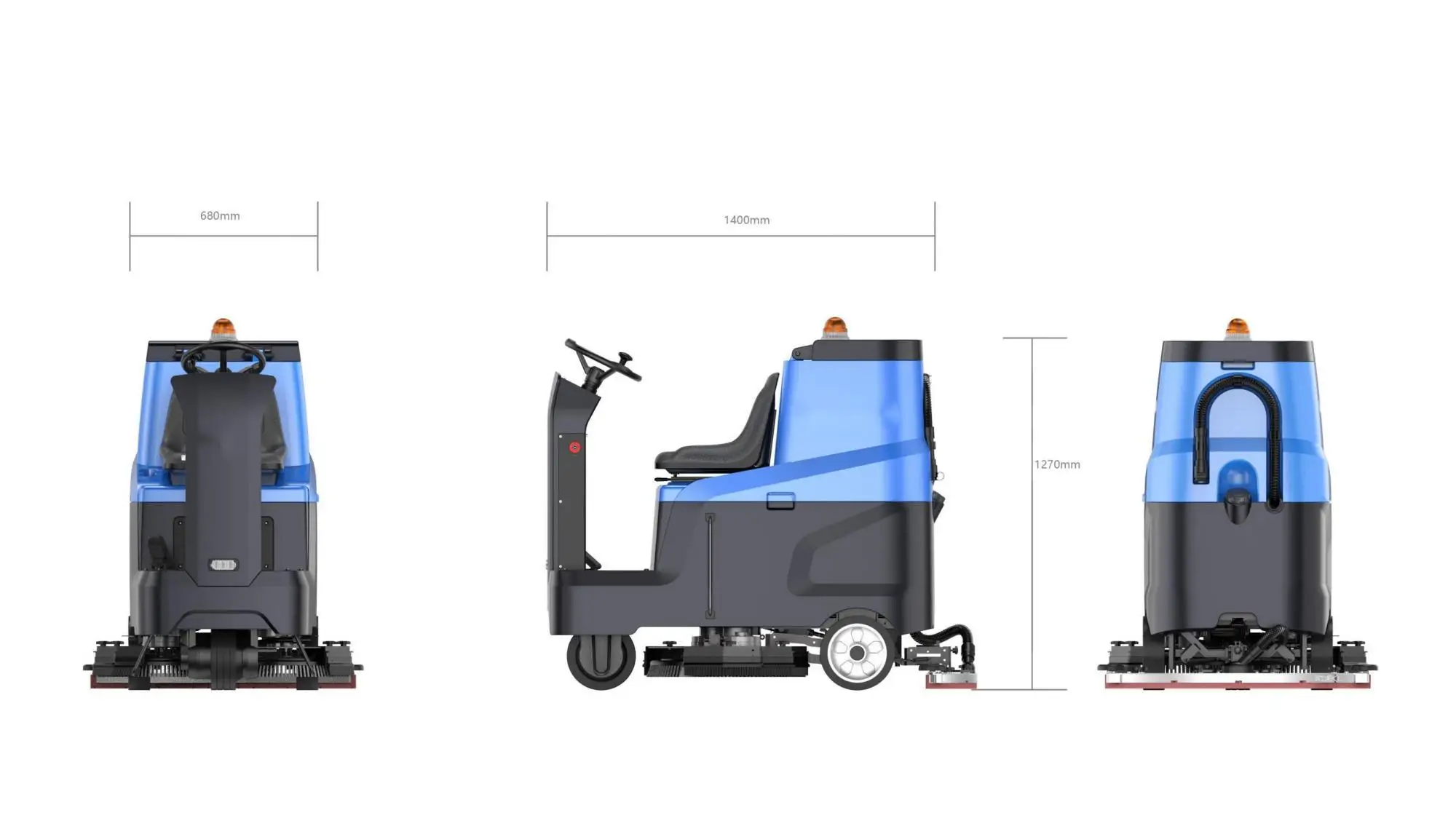 Factory Wholesale Cleaning Equipment OEM/ODM 140L Industry Commercial Ride On Floor Scrubber Drier view 5