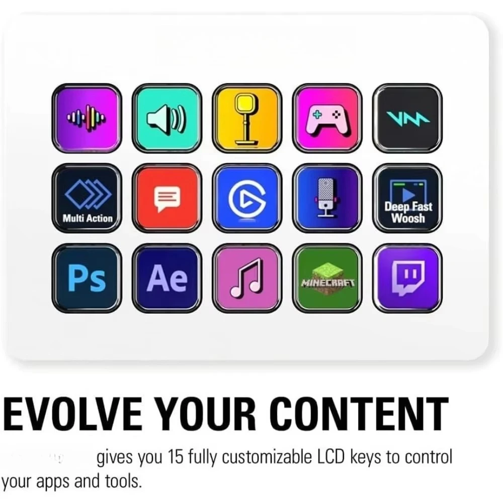 

NEW Studio Controller,15 macro keys,New upgrade,trigger actions in apps and software