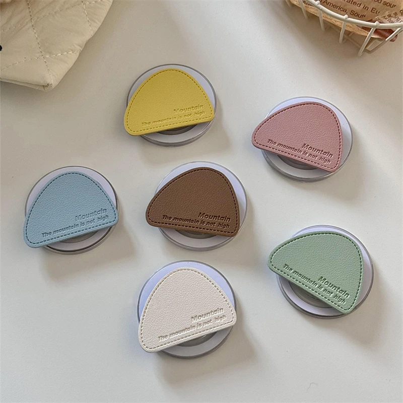

Korean Cute Mountain Leather For Magsafe Magnetic Phone Griptok Grip Tok Stand For iPhone Wireless Charging Case Bracket Holder