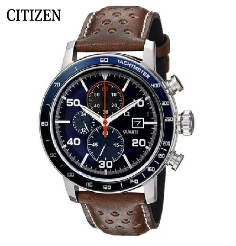 

CITIZEN Top Brand Men Watches Luxury Trend Quartz Clock Waterproof Multi Function Strap Fancy Round Stainless Mechanical