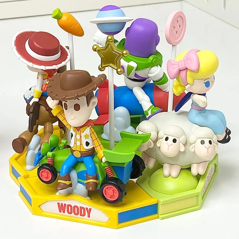 

Genuine Toy Story Carousel Blind Box Series Action Doll Toy Funny Alien Woody Buzz Lotso Children's Gift car Ornament