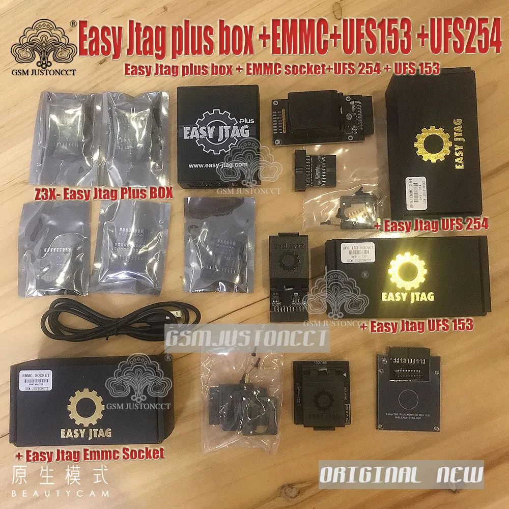 

2024 Original New Z3X- Easy Jtag Plus Box Fllu Set + EMMC Socket + UFS BGA 254 +UFSBGA 153 Tool