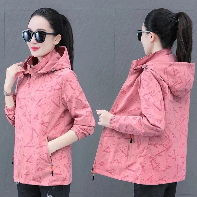 Spring Jacket Outdoor Jacket For Women Spring Autumn Women Windbreaker 2025 New Casual Coat Double-Sided Jacket For Outerwear