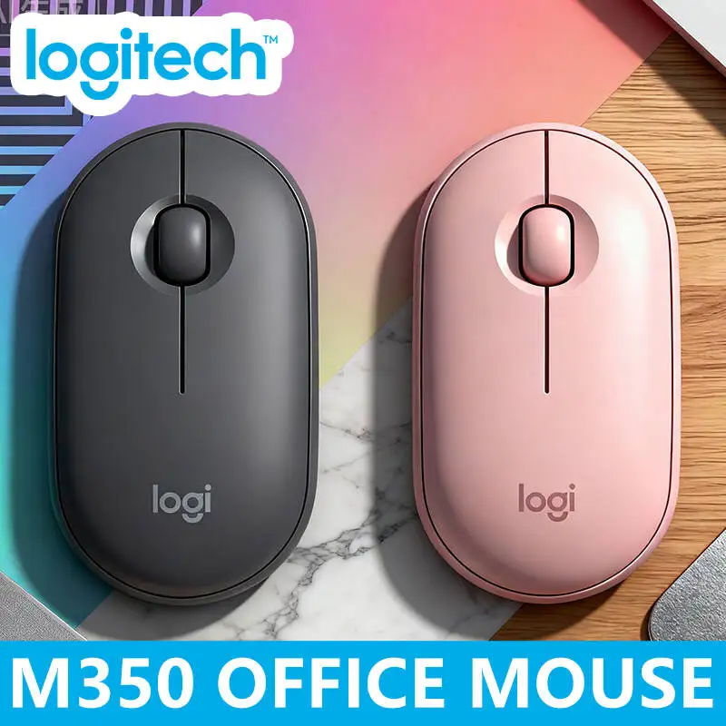 Logitech M350 draadloze stille muis Leuke laptop Jongens en meisjes Thuiskantoor Lichtgewicht Comfortabel draagbaar