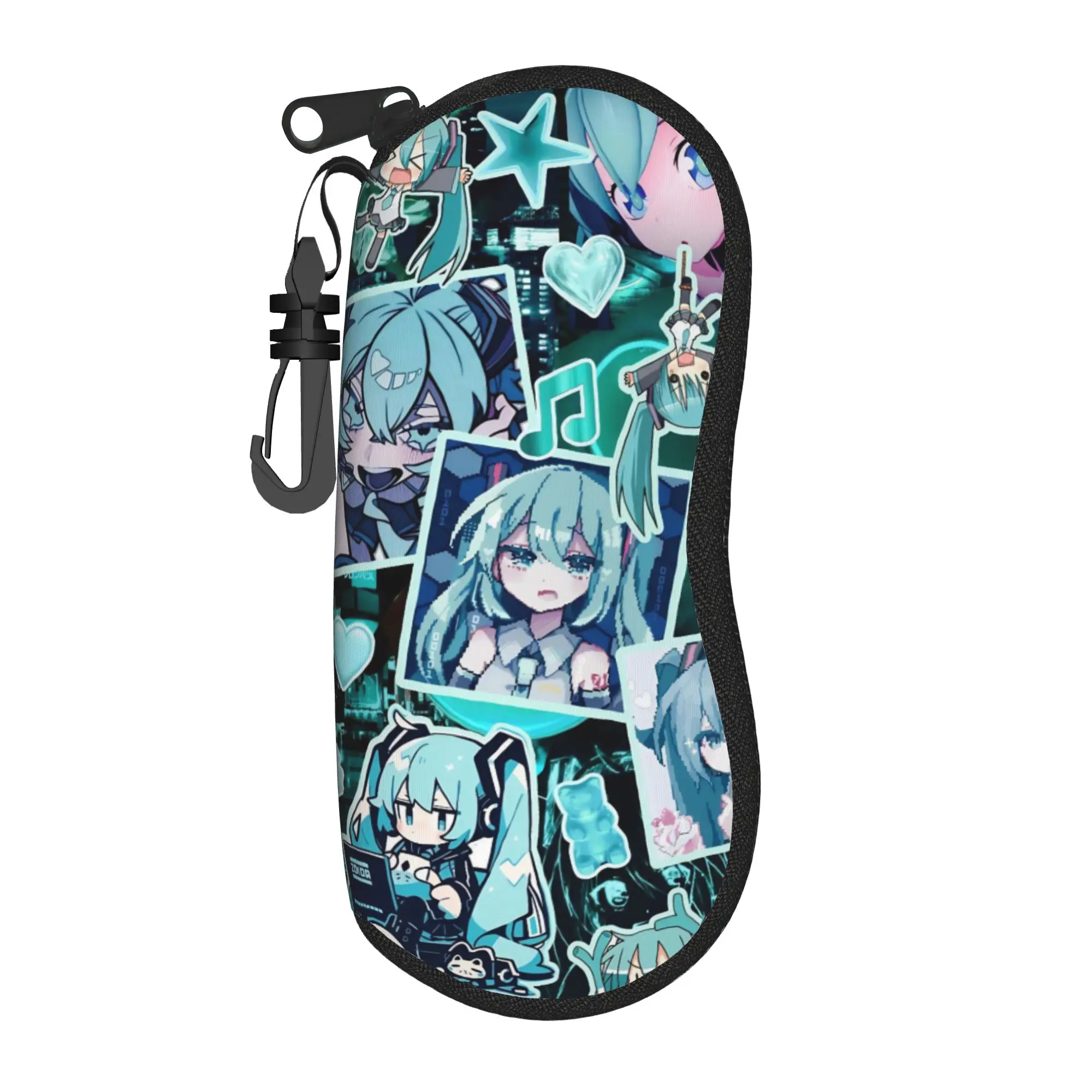 M-Mikus Kawaii Girl  Glasses Case Unisex Anti-Fall Accessories H-Hatsunes  Sunglasses Box Anti-Pressure Eye Contacts Case