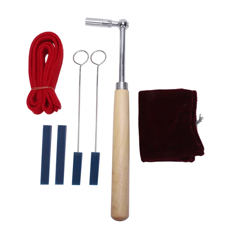 

Professional Portable Trolley Jujube Piano Tuner Tuner Mute Kit Tool Box Piano Tuning Rod Tool Kit Mute Hammer DIY Set HOT