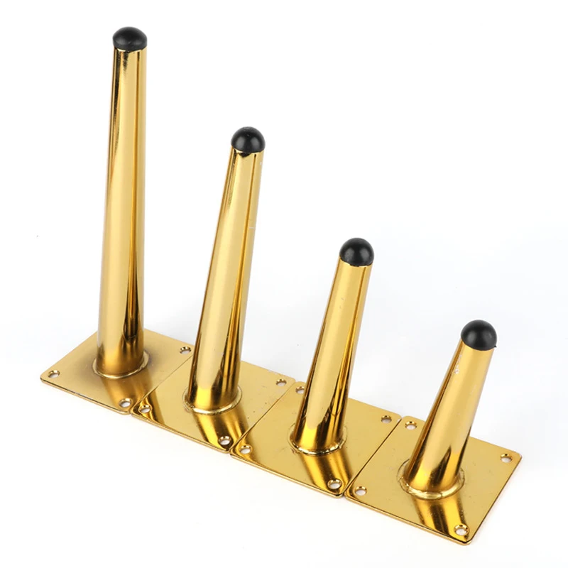 4pcs 12cm-25cm Black Gold Cold Rolled Steel Table Legs TV Cabinet Coffee Table Bedside Cabinet Support Feet Furniture Hardware