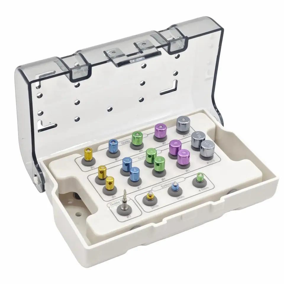 Wholesale Dental Guided Surgery Drill Stopper Kit Implant Guide Pins Depth Limiters Set Dentistry Clinic Surgical Supply Box