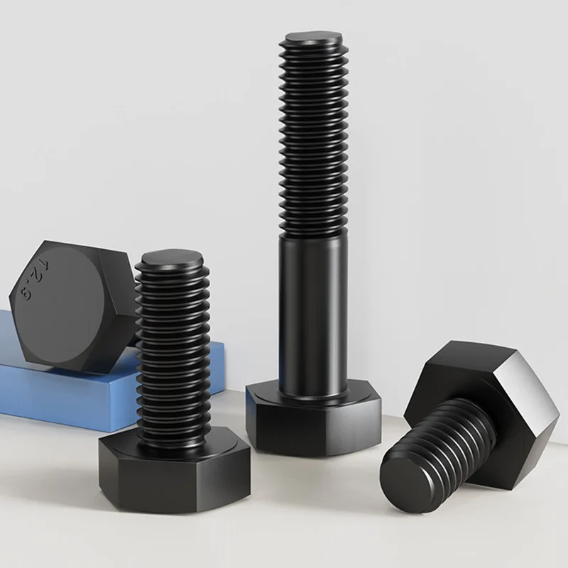M5 M6 M8 M10 M12 M14 M16 Black Grade 12.9 Alloy Steel External Outside Hex Hexagon Head Screw Bolt Length 8~100mm