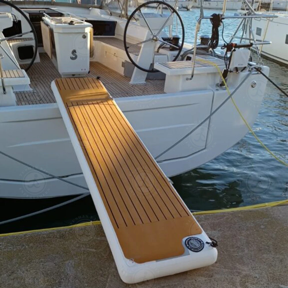 Inflatable Gangway Waterproof Drop Stitch Yoga Water Pontoon Swimming Gangway Dock Platform For Yacht Access