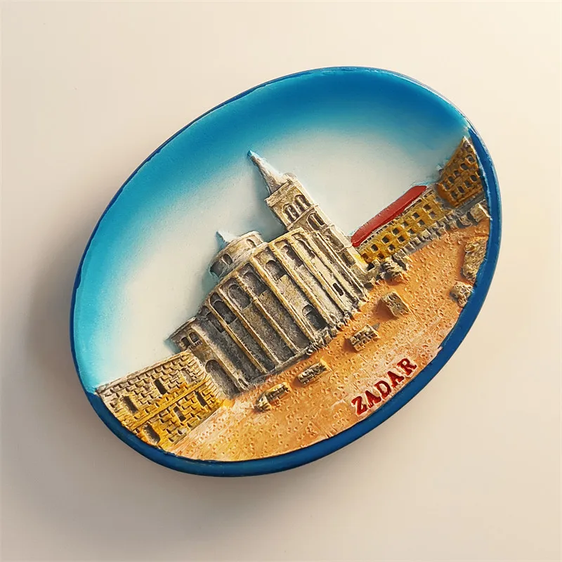 Zadar Landmark Building St. Donatus Church Tourist Souvenir Craft Magnetic Fridge Magnet Resin Material