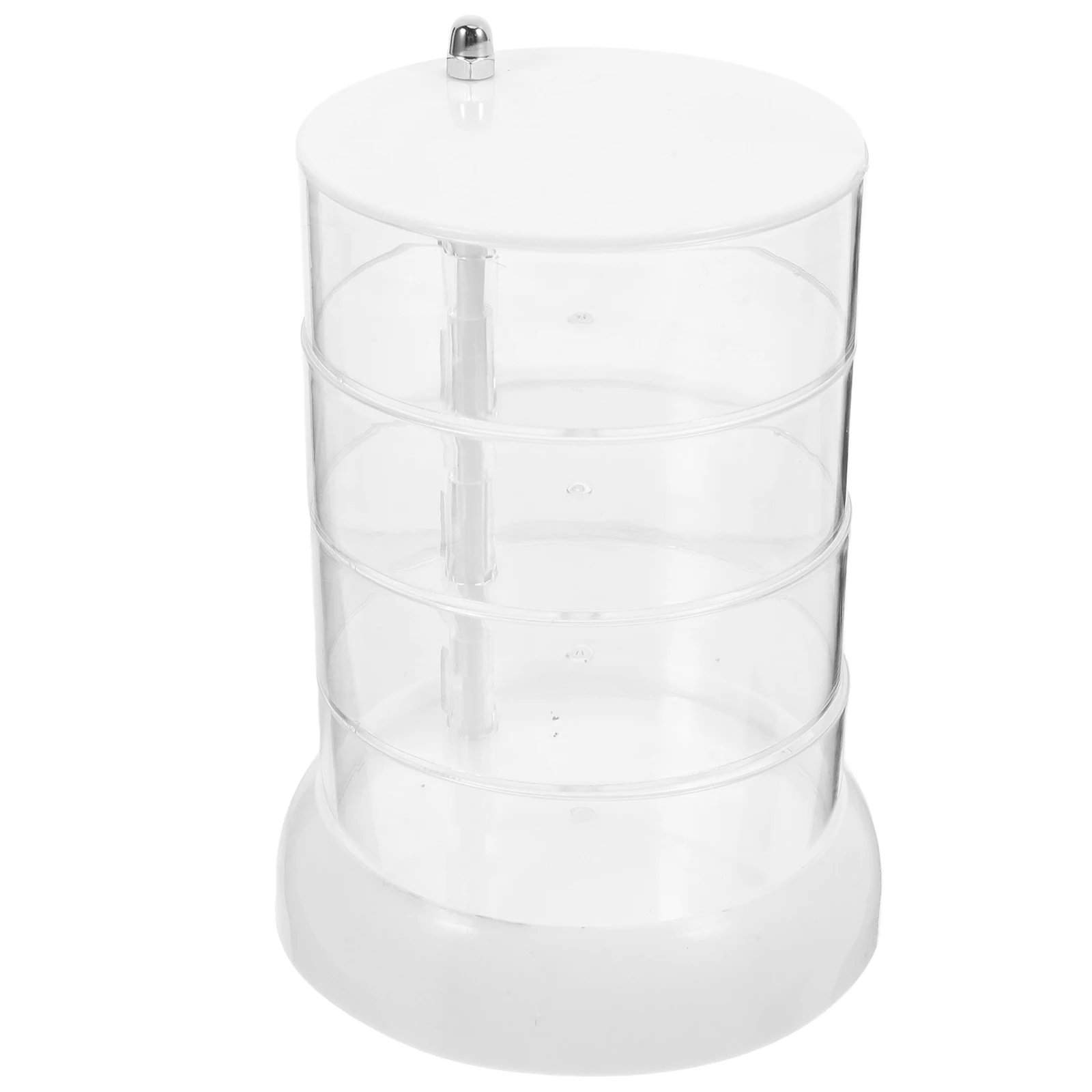 

Multi-Layer Rotating Desk Storage Box Clear Acrylic Table Organizer Space-Saving Vanity Holder For Mini Figures Hair Ties