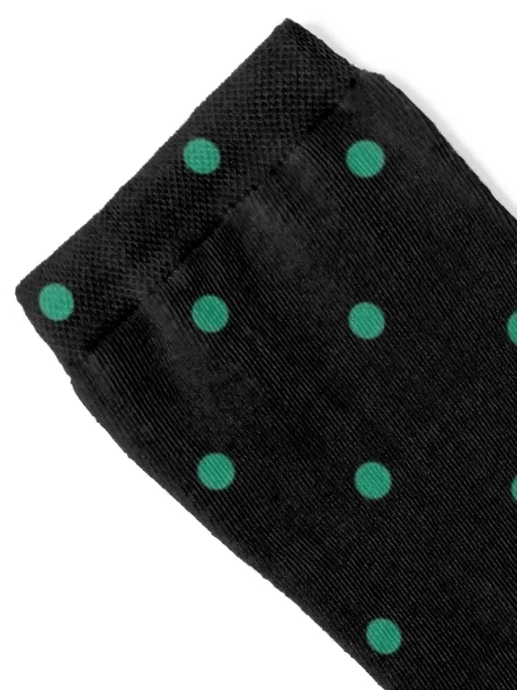 Small Elf Green on Black Polka Dots Socks christmas gifts Stockings compression Socks Female Men's