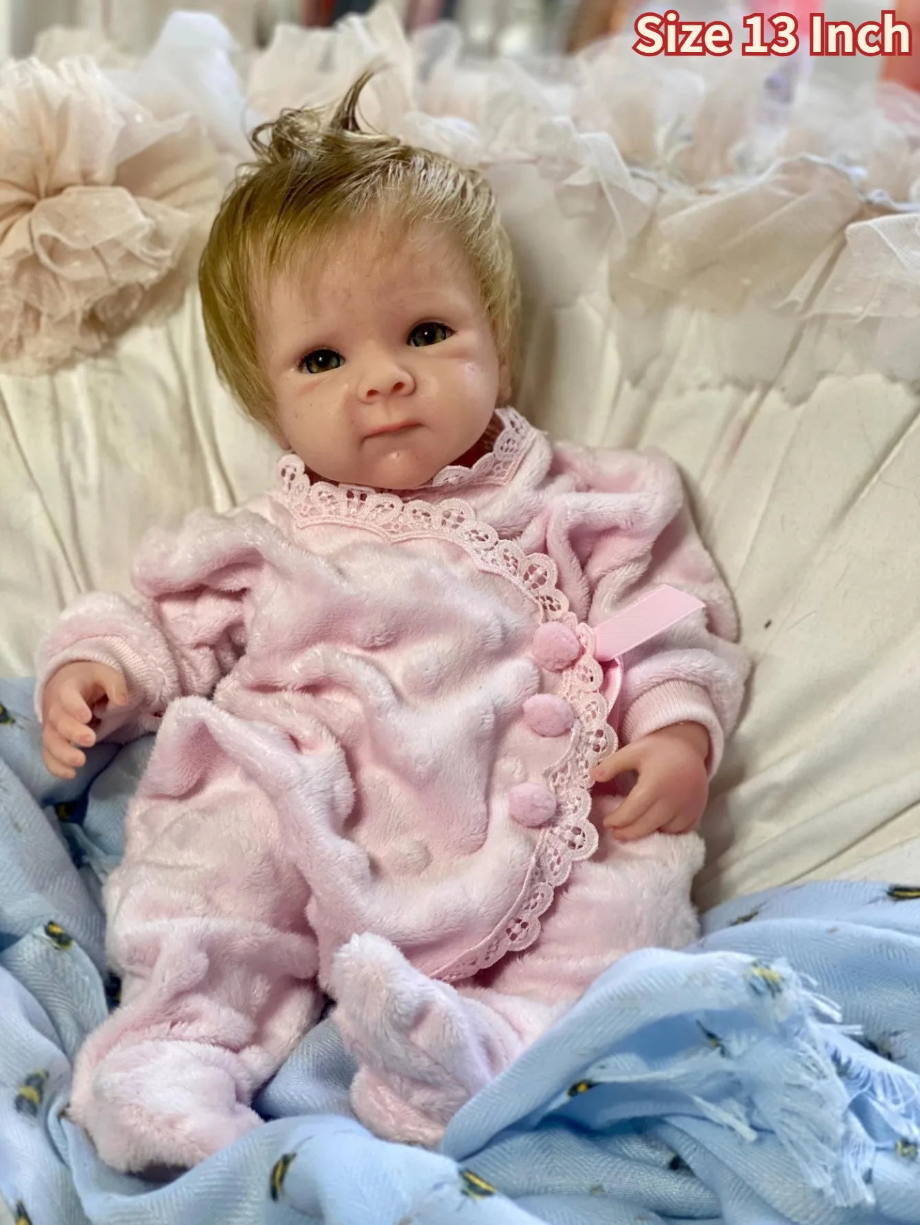 

13 Inch Full Silicone Bettie Girl Reborn Handmade Bebe Newborn Baby Doll For Children Birthday Gifts