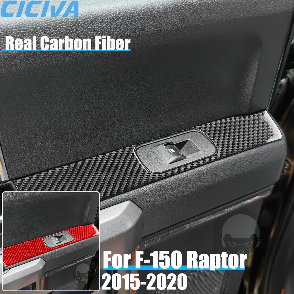 

Настоящее углеродное волокно, автомобильные аксессуары, подъемная декоративная накладка на заднее окно, мягкая наклейка для Ford F150 SVT Raptor 2015-2020