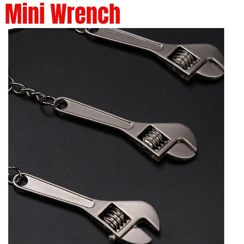 1Pcs Monkey Wrench Steel Mini Wrenches Portable Tool Short Shank Shifting Spanner Plumbing Key Ring Hand Tools