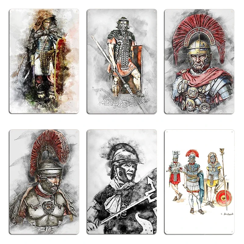 Roman Empire Legat Officer Portrait of a Roman Legionary Metal Decoration Personalized Cinema Bar Cave Rusty Tin Sign Poster