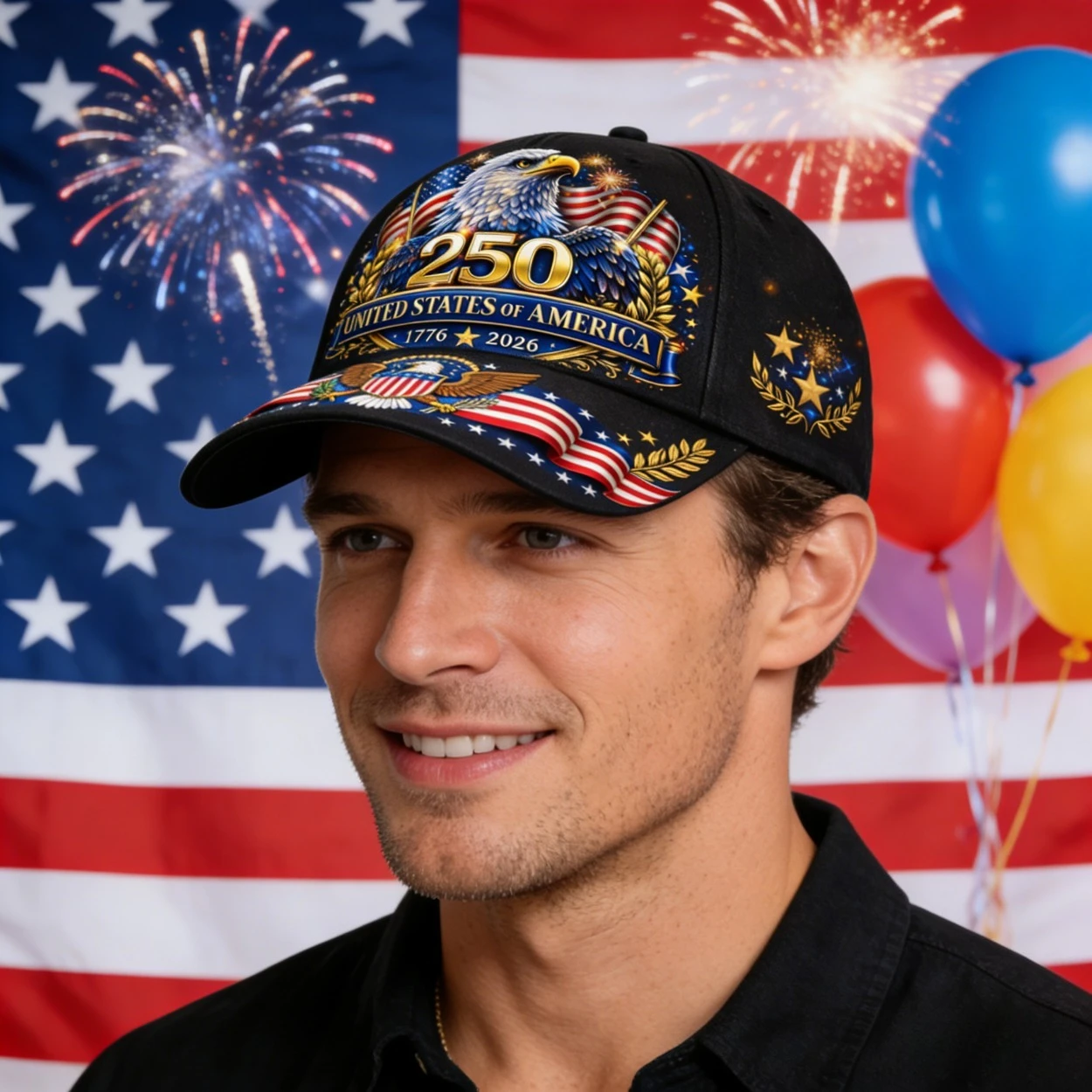 USA 250Th Anniversary Celebration Baseball Cap - Special Edition for Independence Day, Adjustable Retro Style Cap, Holiday
