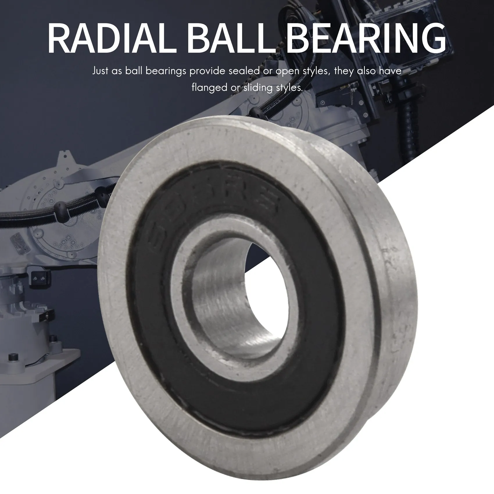 A33Z-10Pcs F695-2RS Bearing 5X13x4mm Flanged Miniature Deep Groove Ball Bearings F695RS For VORON Mobius 2/3 3D Printer