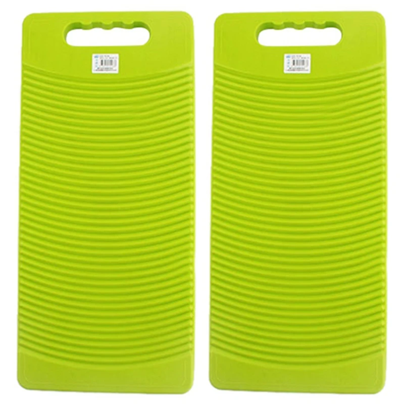 2X Tagliere rettangolare in plastica per lavare i vestiti, lungo 50 cm, rosso, verde, blu casuale