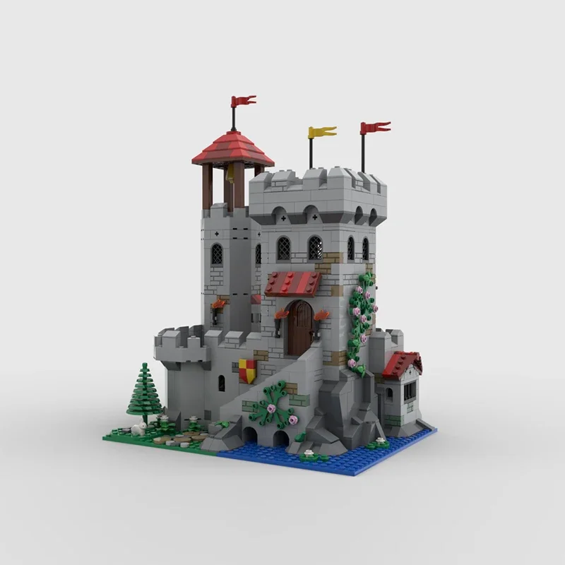 Medieval Street View  Model MOC Building Bricks Riverside Outpost Modular Technology Gifts Holiday Assemble Children Toys Suit