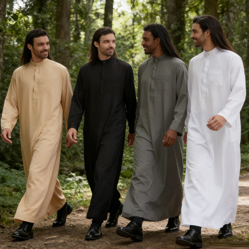 

Мужская мусульманская одежда для Ид и Рамадана: Джубба, Тобе, длинный халат на молнии, саудовская исламская одежда, абайя, кафтан, джеллаба, дишдаша, арабское платье, дубайский наряд