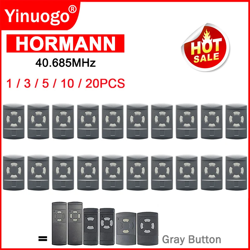 

HORMANN 40.685MHz HSE2 HSE4 HSM2 HSM4 HS2 HS4 Garage Door Remote Control Duplicator 40MHz Clone Gate Keyfob Transmitter Opener