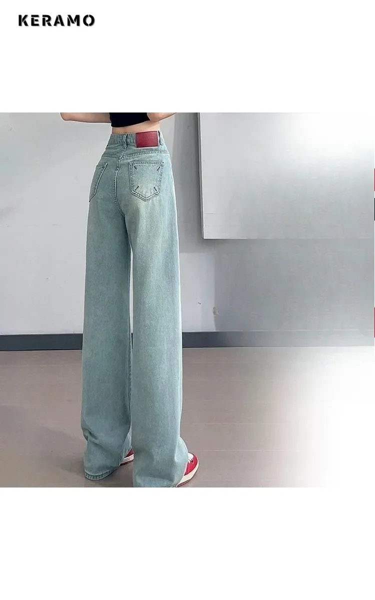 Pantalones vaqueros Eclectic Trashy Emo de retales para mujer, pantalones vaqueros Retro de calle Vintage Y2K de los años 2000, Pantalones rectos informales de cintura alta