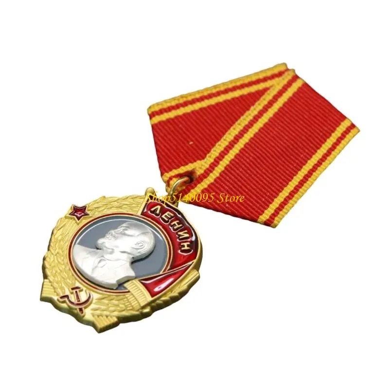 

DXAE Eye Catching USSR Lenin Honorary Medals Alloy Militaries Decoration Historical Collector Piece Role Playing Props
