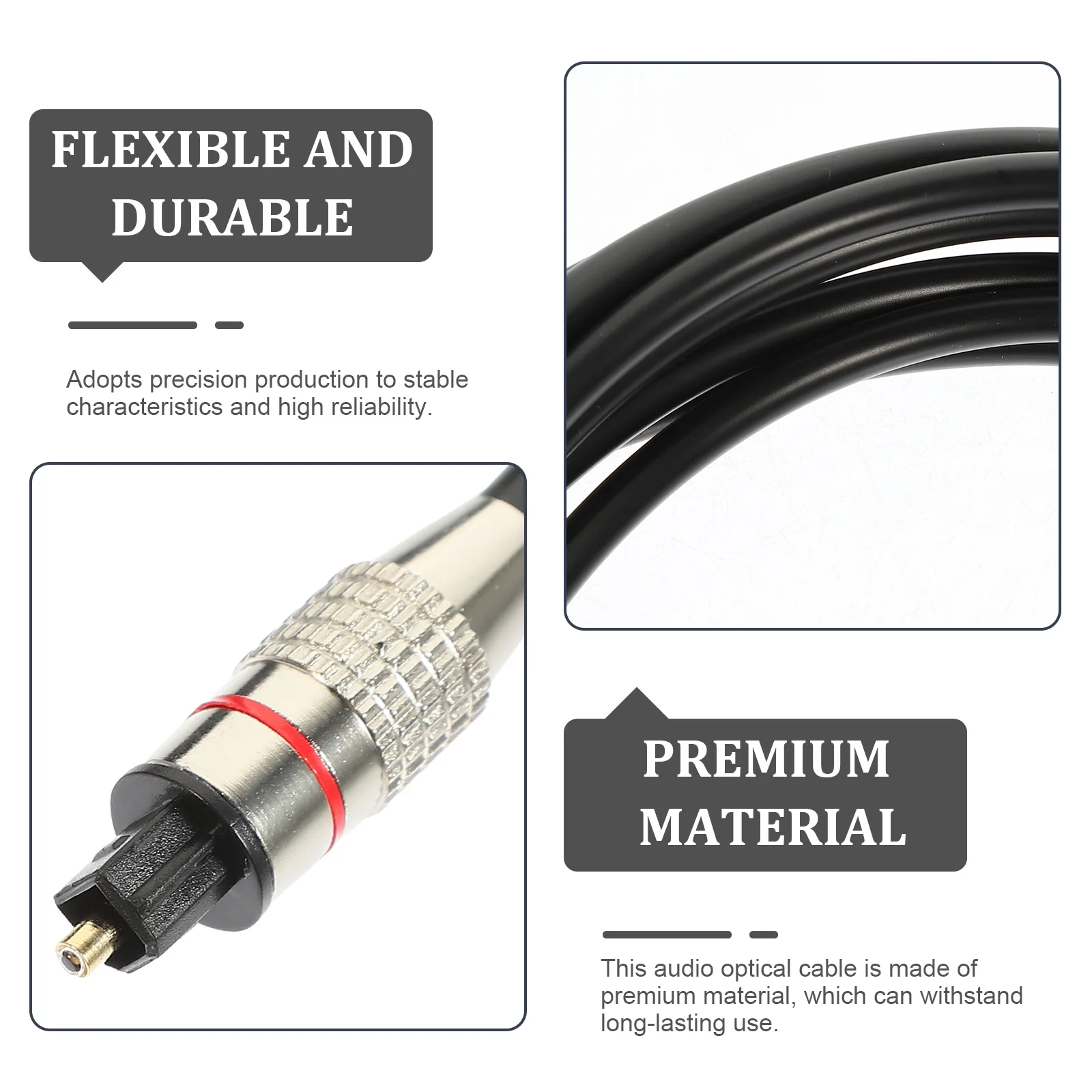 

3M Optical Audio Cable Cable For Sound Bar Game Console Gold Plated Connector High Bending Durable Transmission
