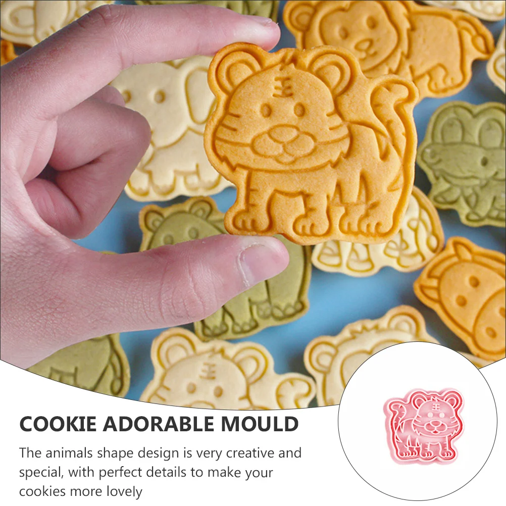 

8 Pcs Space-saving Molds Animals Shape DIY Lovely Chocolate Mould Plastic Party Baking Cute