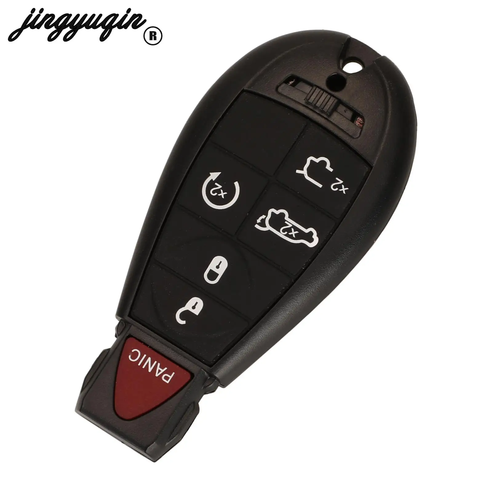 jingyuqin For Chrysler Fobik 300 Town & Country Dodge Challenger Charger Durango Journey Smart Remote Key Shell Case 3/4/5/6BNT