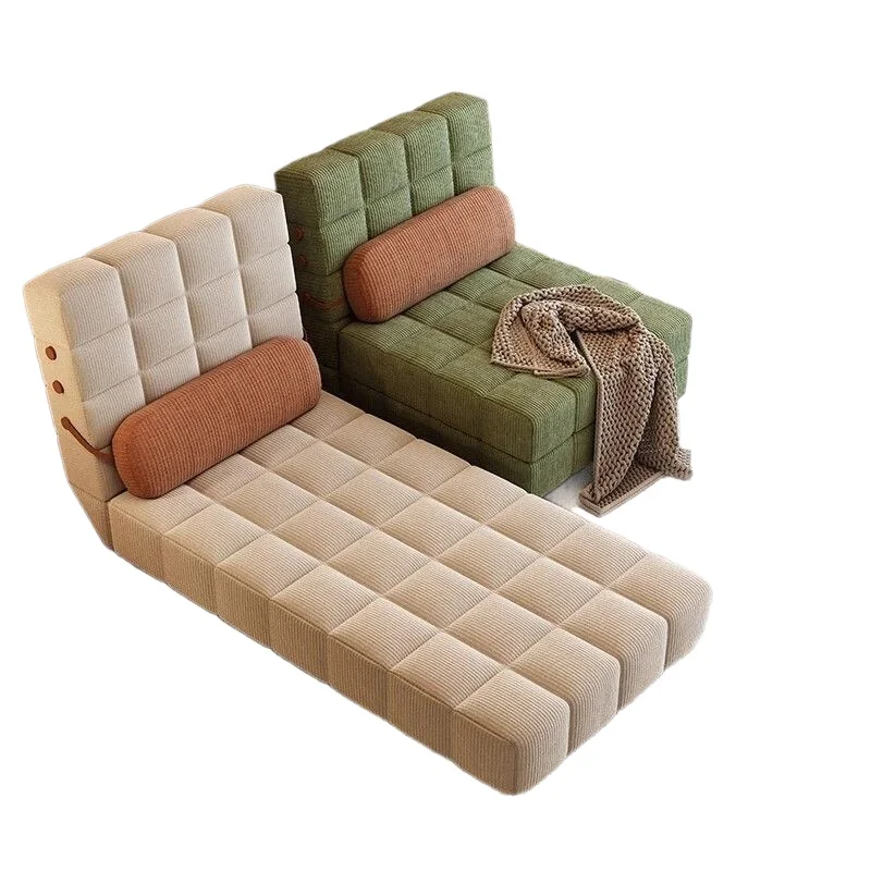 

French cream sofa bed, foldable single-seat dual-purpose small apartment multi-functional retractable retro sofa bed