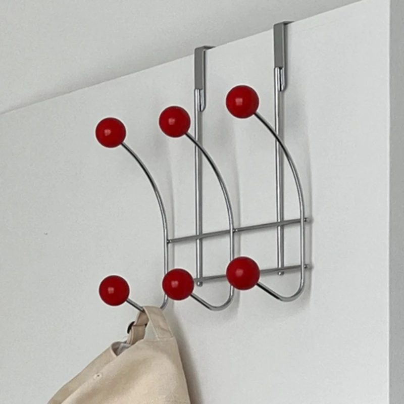 Minimalist Door Back Hooks Heavy-Duty Metal Hook Modern Iron Art multifunctional Storage rack No Punching Bedroom Kitchen Hooks