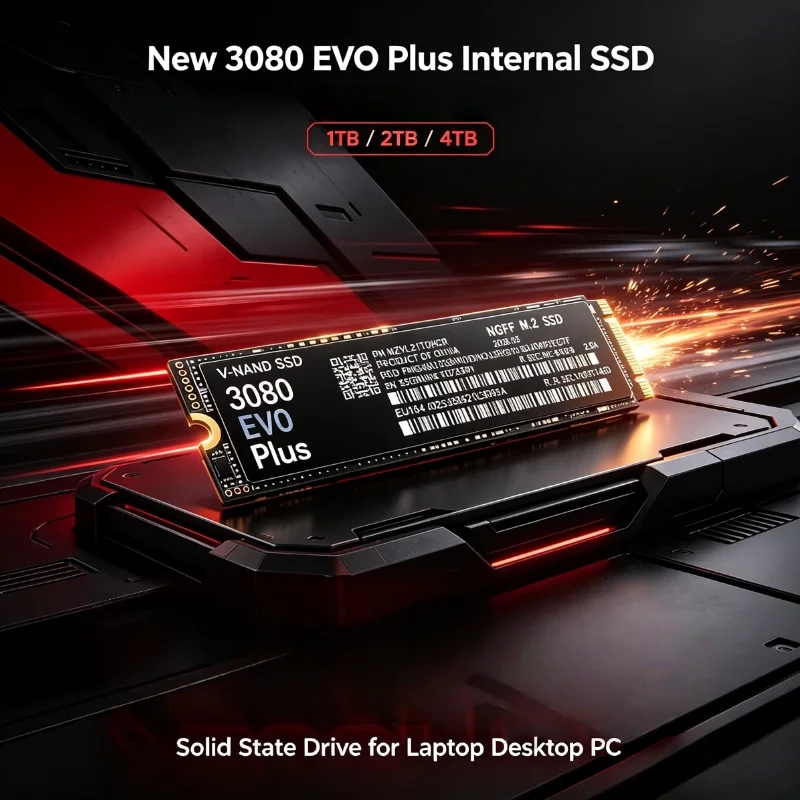 New 3080 EVO plus for Laptop Desktop PC  1TB 2TB 4TB SSD Internal Solid State Drive M.2 NGFF PCIe 3.0 High Speed