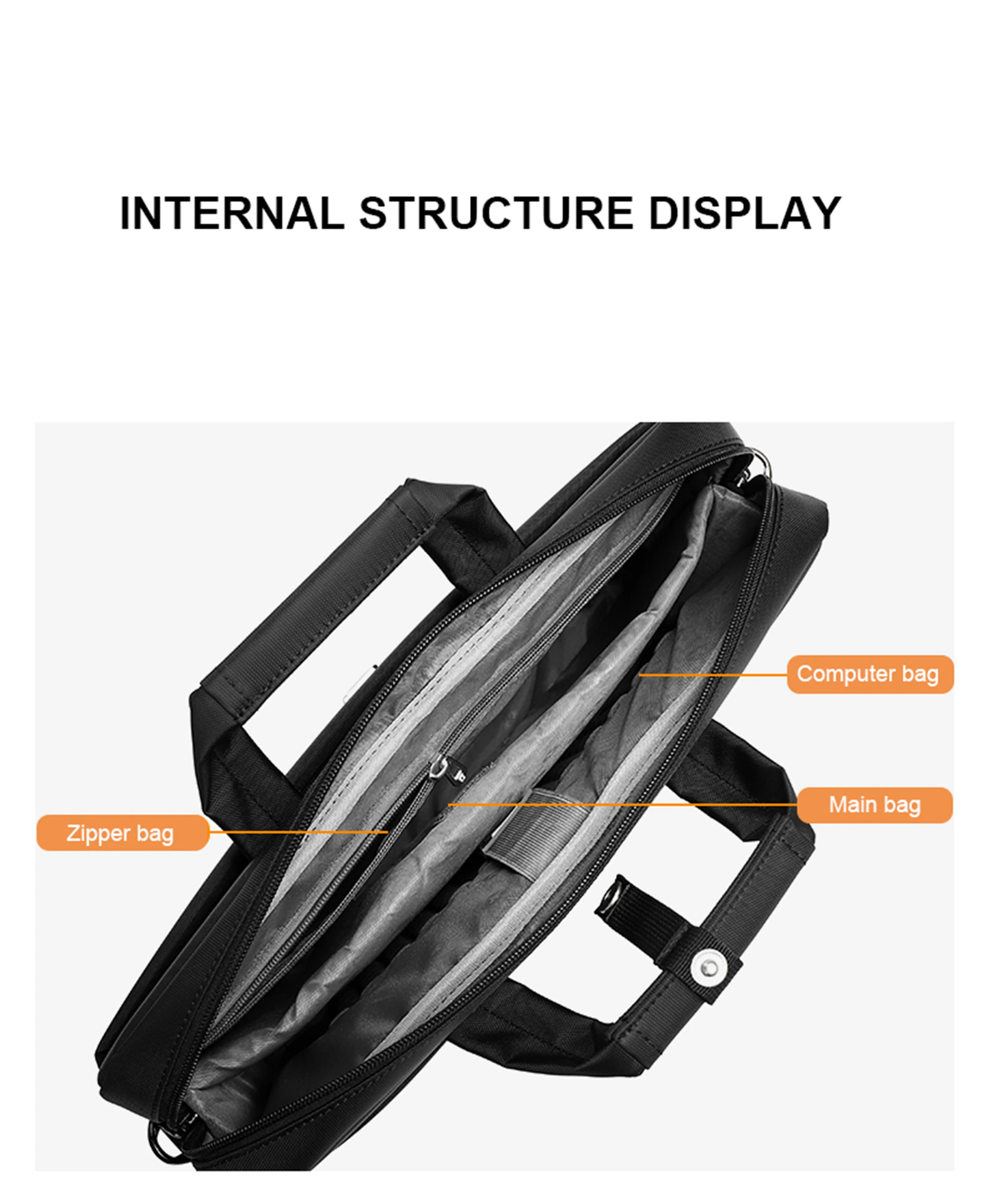 Waterproof Business Laptop Briefcase men Computers Handbags for Men Large Capacity Casual Travel Messenger Single Shoulder Bag