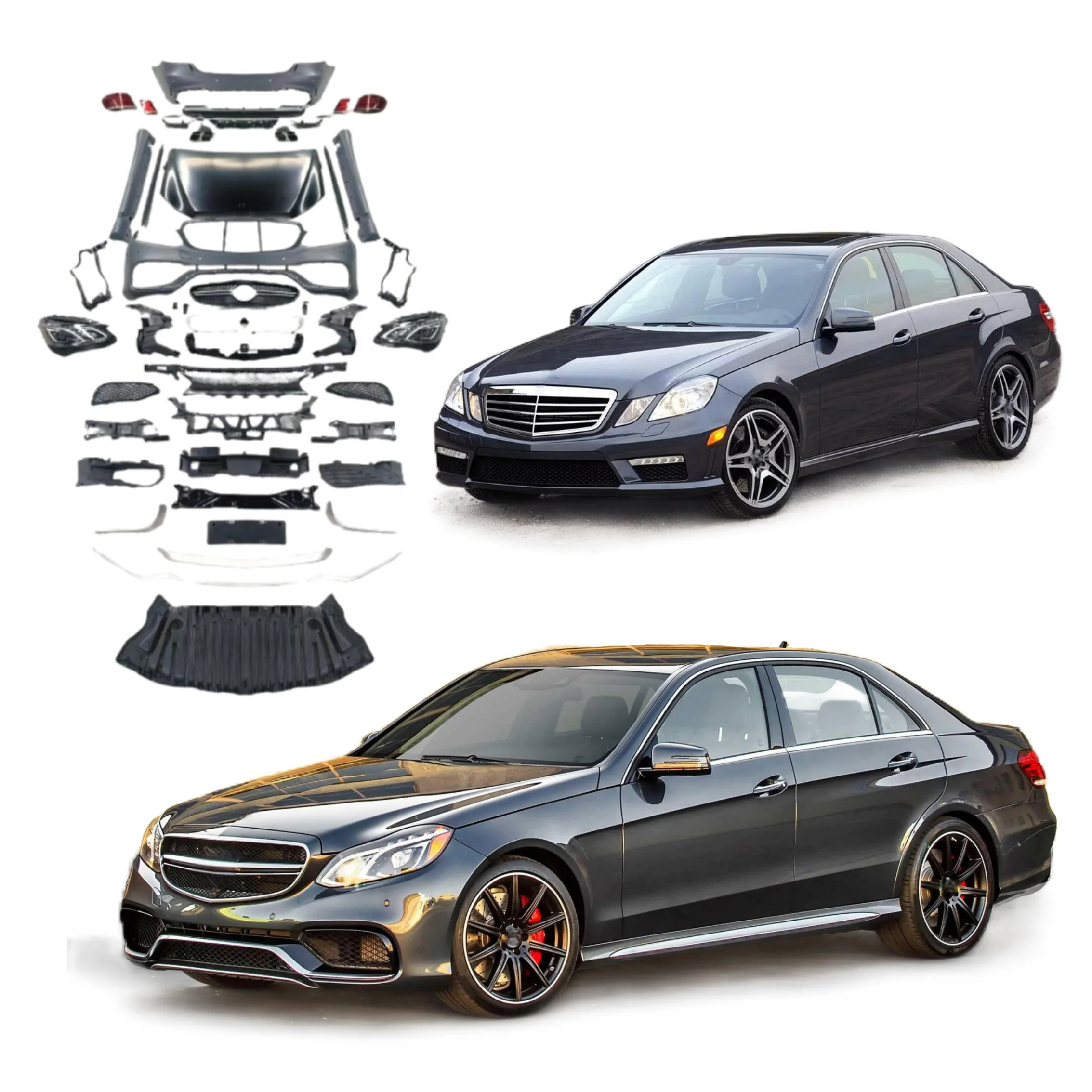 

Modification High Quality Bodykit for Mercedes Benz E-class W212 2009-2013 to W212 LCI E63 Non- Cutting Bumper LED Headlights Pl