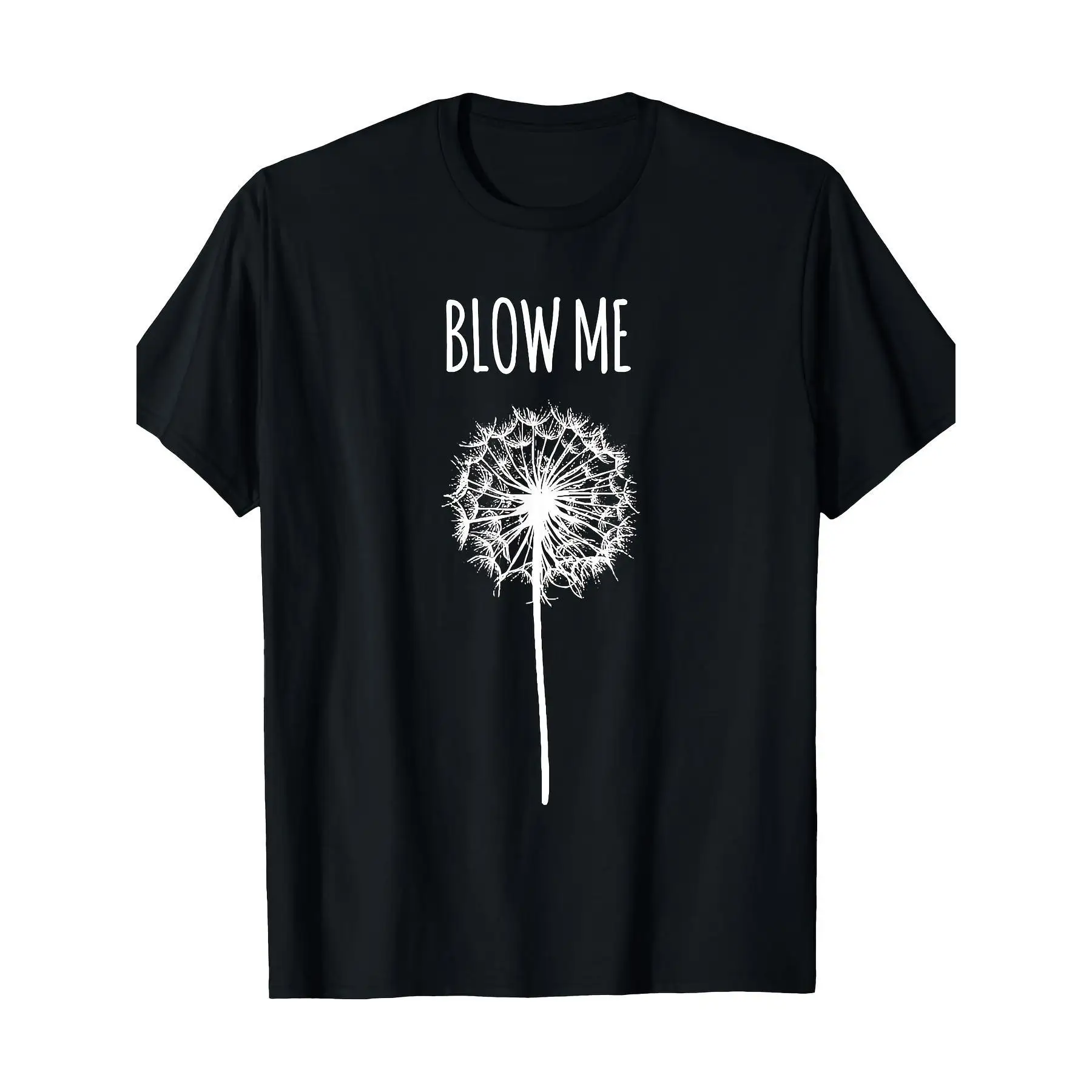 

Funny Dandelion Print T-Shirt Men's Fashion Casual O-neck Short Sleeve Tops Summer Streetwear Graphic Tee For Male