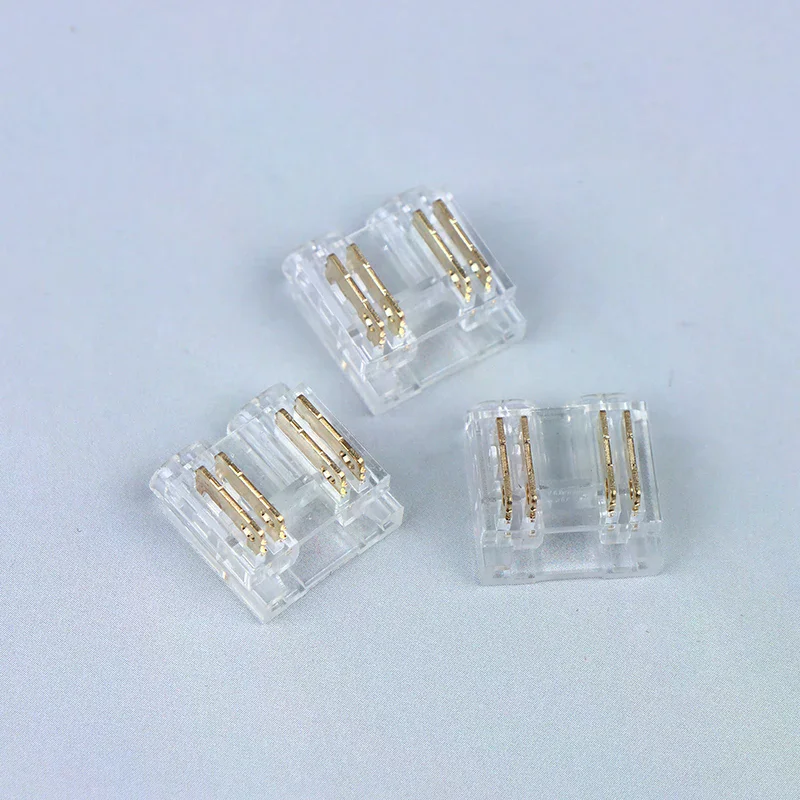 5/10/15Pcs COB 10mm 4pin CCT LED Strip Connector Used For Wireless Gapless Adapter Expansion COB Strip Connection Accessories