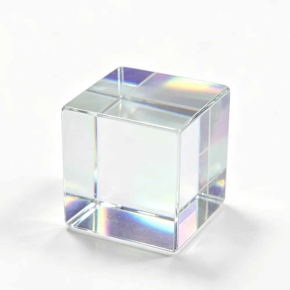 Optical Artificial Crystal Optical Glass Prism Cube 15x15mm Optical Glass X Cube Prism Color Cube Prism Home Decor