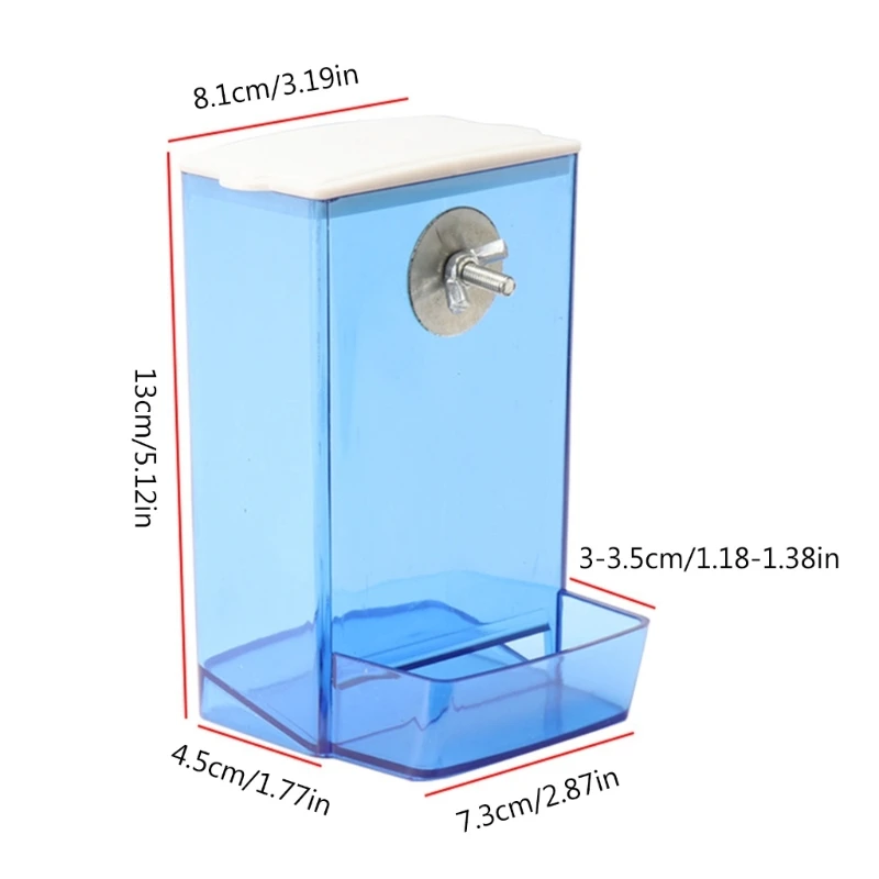 Bird Feeder Box for Parrots AntiSplash Birds Feeding Box for Small Birds Bird Dispenser Birdcage Accessories