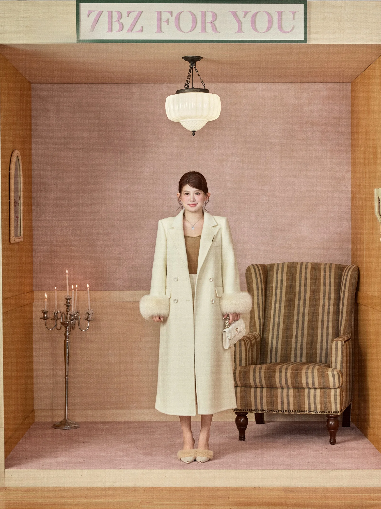 

Шерстяное пальто-шуба женское, бренд Zhou Bai Zi, повседневное, классическое, стандартной длины, для онлайн-продаж