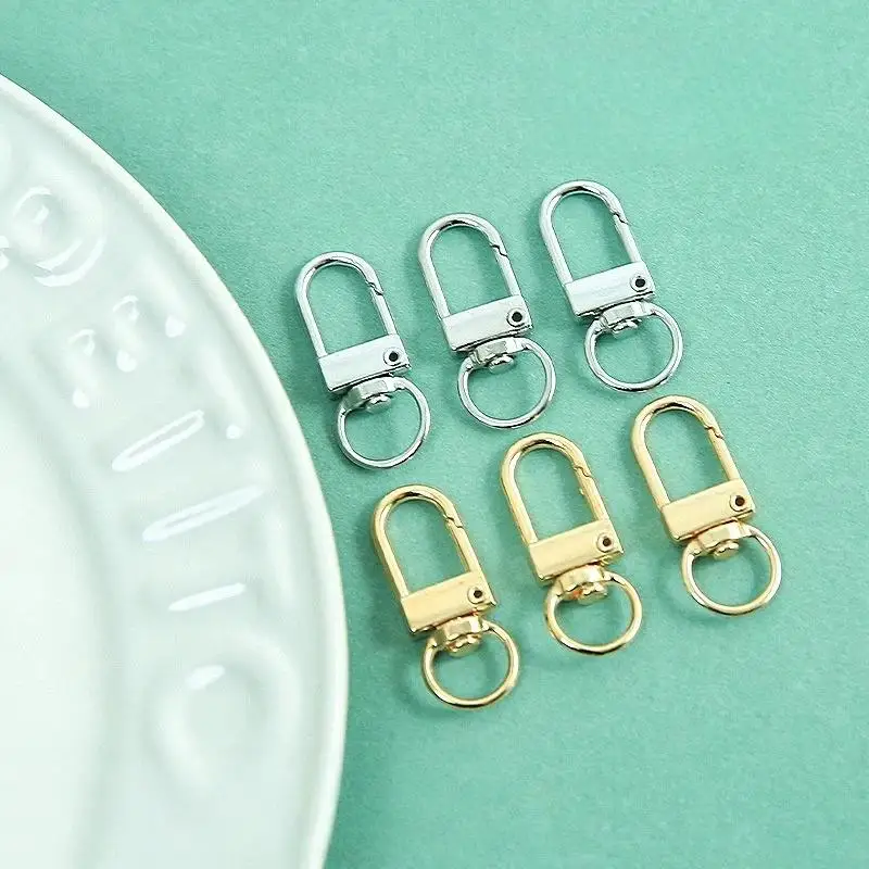 Metal Swivel Lobster Clasp Snap Hooks 50Pcs High Quality Hardware for DIY Jewelry Bag Keychain Handmade Craft Gifts