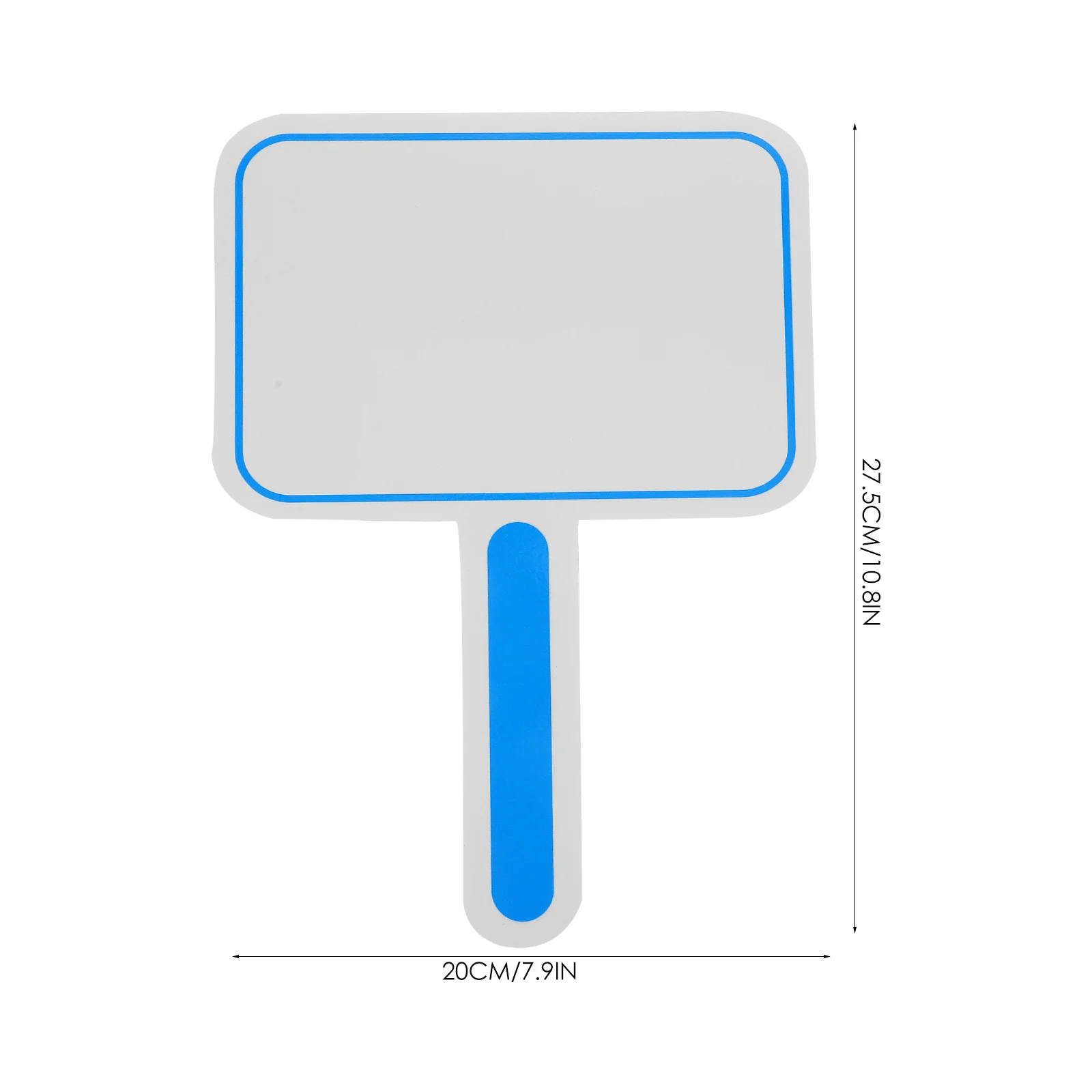 Handheld Whiteboards Branco Padding, Handheld Voting Paddle, pás de face única, quadros brancos