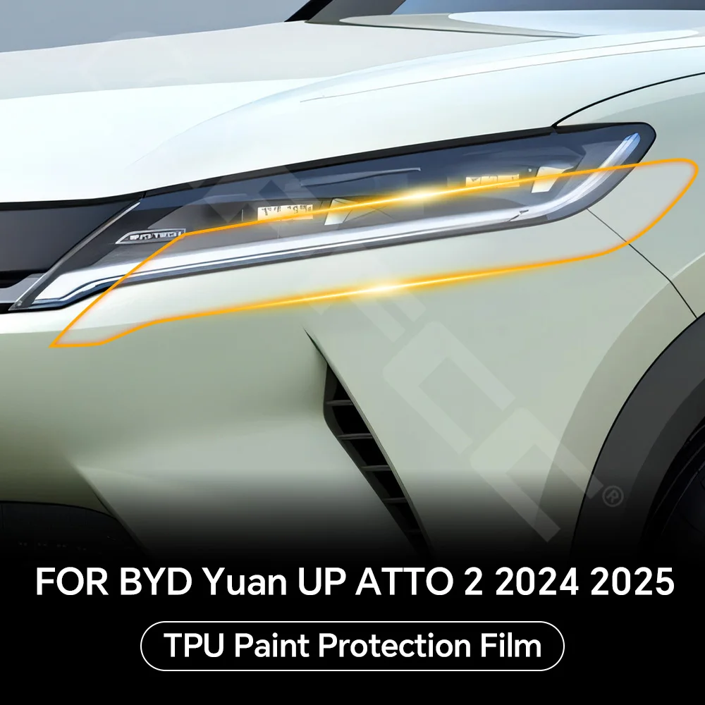 

Headlight Rearview B Pillars TPU Paint Protection Film For BYD YUAN UP ATTO 2 2024-2025 Pre-cut Clear PPF Anti-scratch Resistant