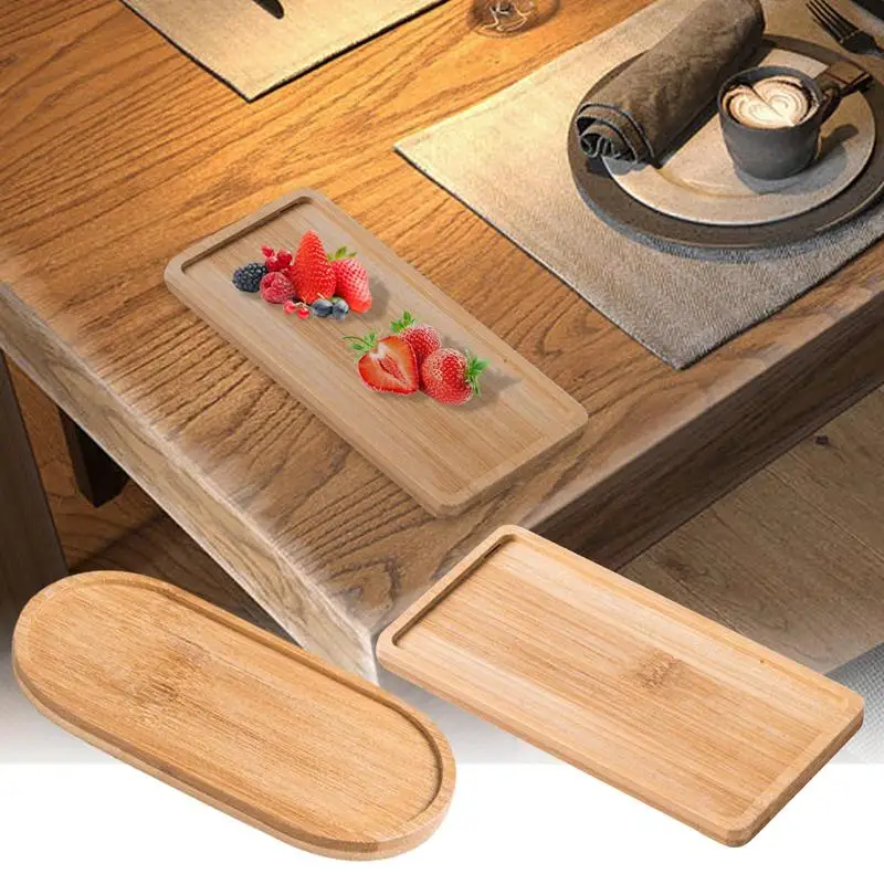 Wood Vanity Tray Bamboo Bathroom Counter Perfume Soap Tray Natural Bamboo Bathroom Kitchen Home Decor Soap Dispenser Tray