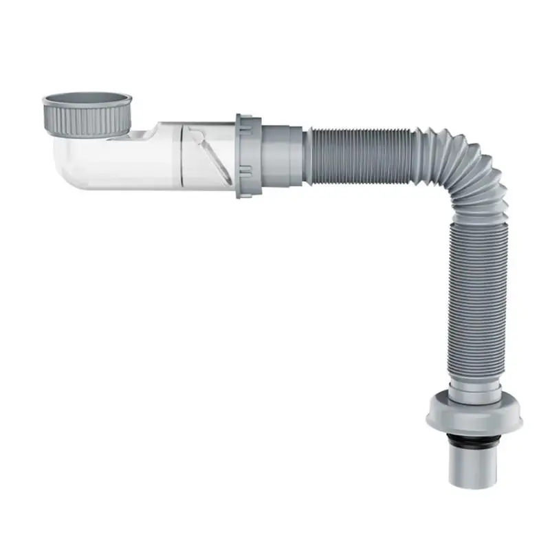 

652F Kitchen Sink Drain Pipe With Anti Odor Side Outlet Waste Water Pipe for Kitchen